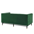 Modway Devote Channel Tufted Performance Velvet Loveseat in Emerald Green