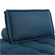 Modway Saunter Modern Tufted Fabric and Wood Armless Chair in Azure Blue