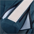 Modway Saunter Modern Tufted Fabric and Wood Armless Chair in Azure Blue