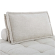 Modway Saunter Modern Tufted Fabric and Wood Armless Chair in Beige