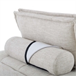 Modway Saunter Modern Tufted Fabric and Wood Armless Chair in Beige