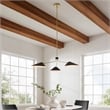 Modway Journey 3-Light Modern Metal Arm Pendant in Black/Satin Brass