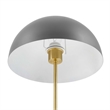 Modway Ideal 1-Light Modern Metal Table Lamp in Gray/Satin Brass