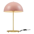 Modway Ideal 1-Light Modern Metal Table Lamp in Pink/Satin Brass
