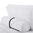 Modway Saunter Modern Tufted Fabric and Wood Armless Chair in White