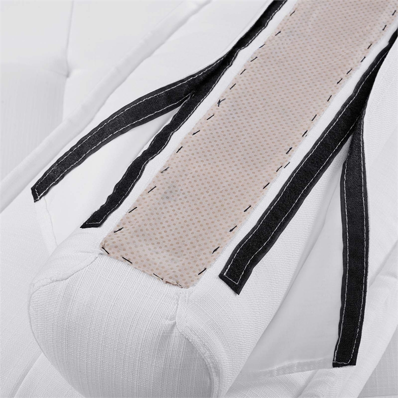 Modway Saunter Modern Tufted Fabric and Wood Armless Chair in White