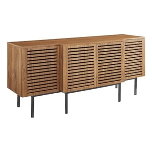 Modway Parker Modern MDF Wood and Iron Sideboard in Walnut