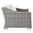 Modway Conway Modern Wicker / Rattan Patio Loveseat in Light Gray/White