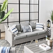 Modway Conway Modern Wicker / Rattan Patio Sofa in Light Gray