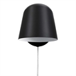 Modway Briana 1-Light Modern Metal Swivel Wall Sconce in Black