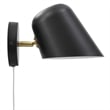 Modway Briana 1-Light Modern Metal Swivel Wall Sconce in Black