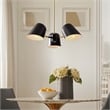 Modway Briana 3-Light Modern Metal Pendant in Black/Satin Brass
