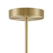 Modway Briana 3-Light Modern Metal Pendant in White/Satin Brass