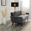 Modway Audrey 1-Light Modern Metal Standing Floor Lamp in Black
