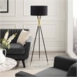 Modway Audrey 1-Light Modern Metal Standing Floor Lamp in Black