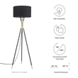 Modway Audrey 1-Light Modern Metal Standing Floor Lamp in Black