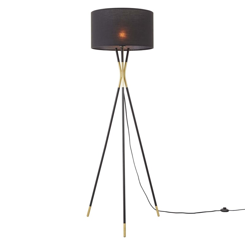 Modway Audrey 1-Light Modern Metal Standing Floor Lamp in Black