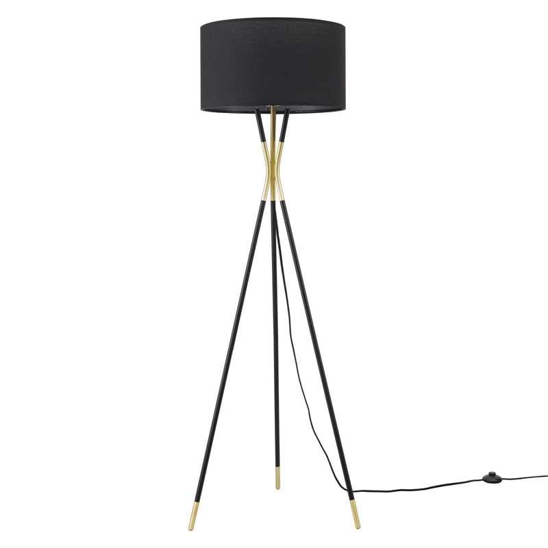 Modway Audrey 1-Light Modern Metal Standing Floor Lamp in Black