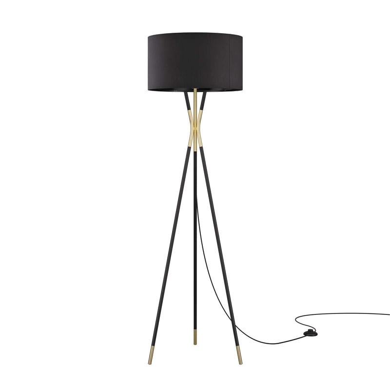 Modway Audrey 1-Light Modern Metal Standing Floor Lamp in Black