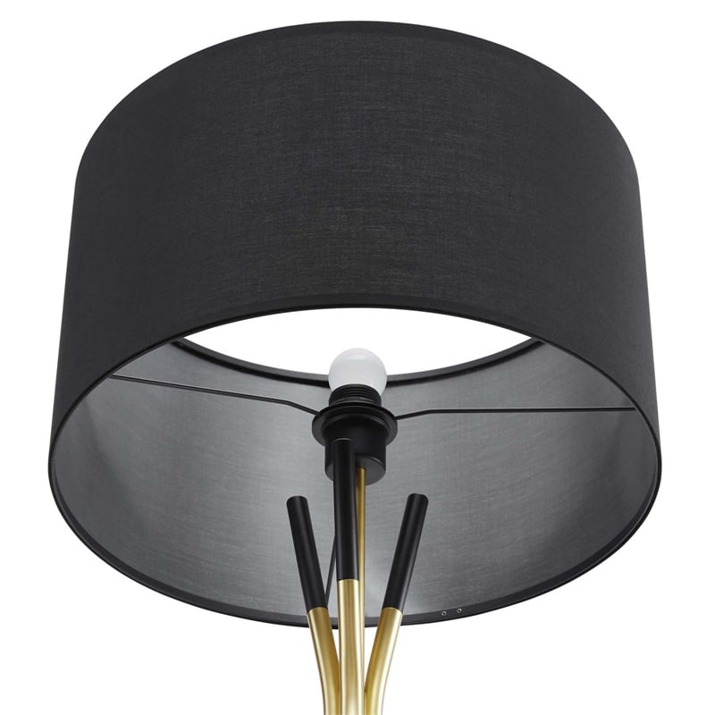 Modway Audrey 1-Light Modern Metal Standing Floor Lamp in Black