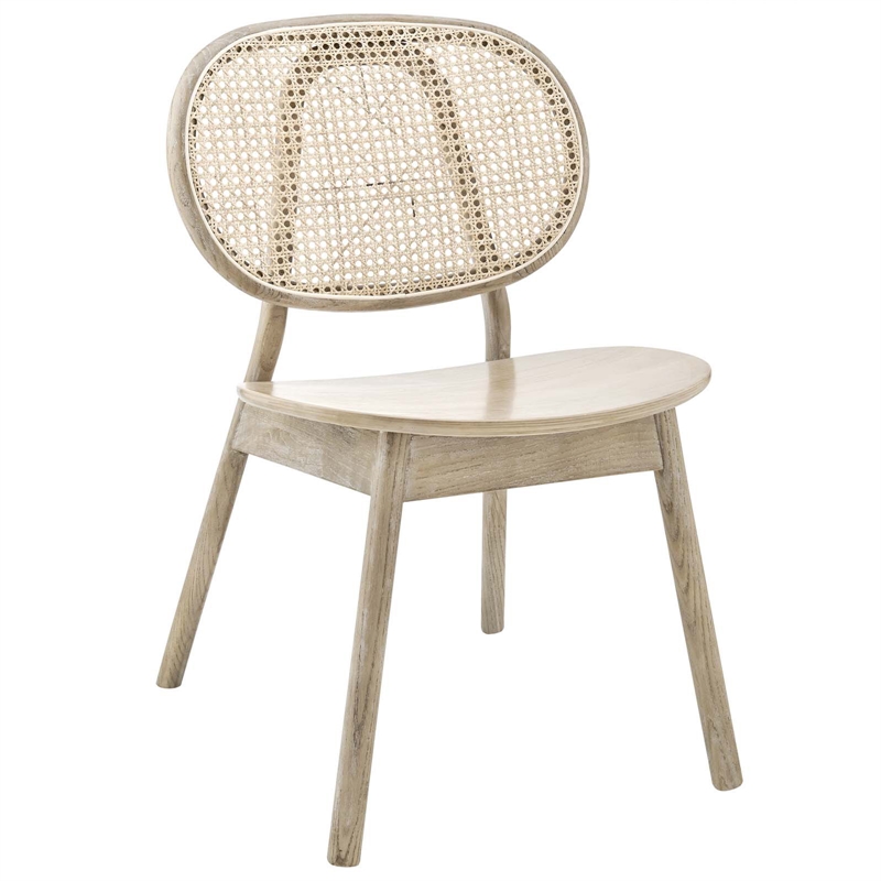 Modway Malina Modern Solid Elm Wood Dining Side Chair in Gray (Set of 2)
