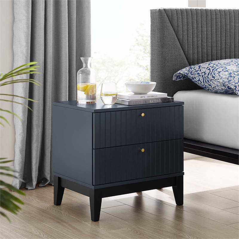 Rubberwood nightstand on sale