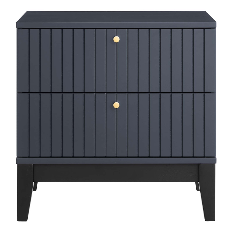 Modway Dakota Modern MDF Wood and Rubberwood Nightstand in Blue