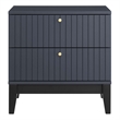 Modway Dakota Modern MDF Wood and Rubberwood Nightstand in Blue