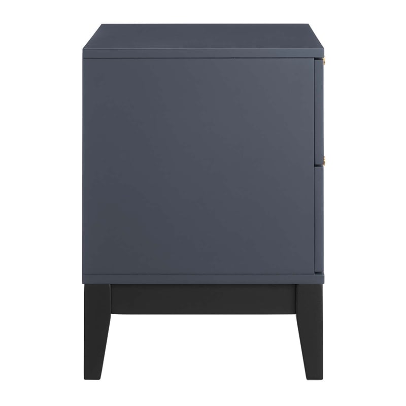 Modway Dakota Modern MDF Wood and Rubberwood Nightstand in Blue