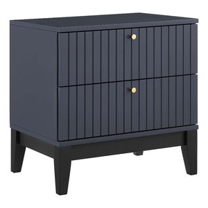 Modway Dakota Modern MDF Wood and Rubberwood Nightstand in Blue