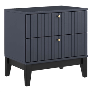 modway dakota contemporary mdf and rubberwood nightstand in blue finish