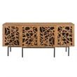 Modway Telluride Modern MDF Wood and Iron Sideboard in Walnut