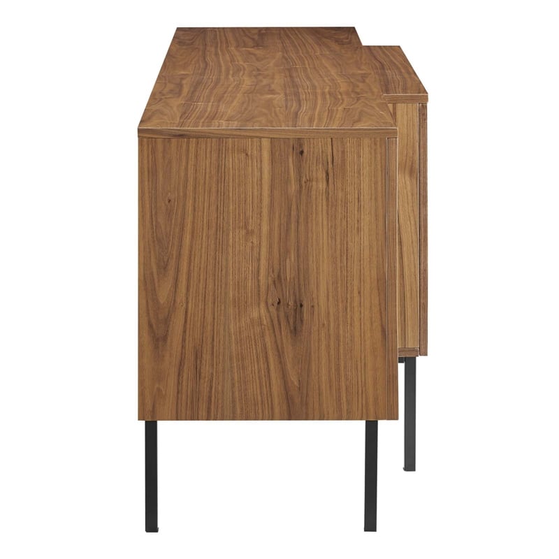 Modway Telluride Modern MDF Wood and Iron Sideboard in Walnut