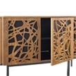 Modway Telluride Modern MDF Wood and Iron Sideboard in Walnut