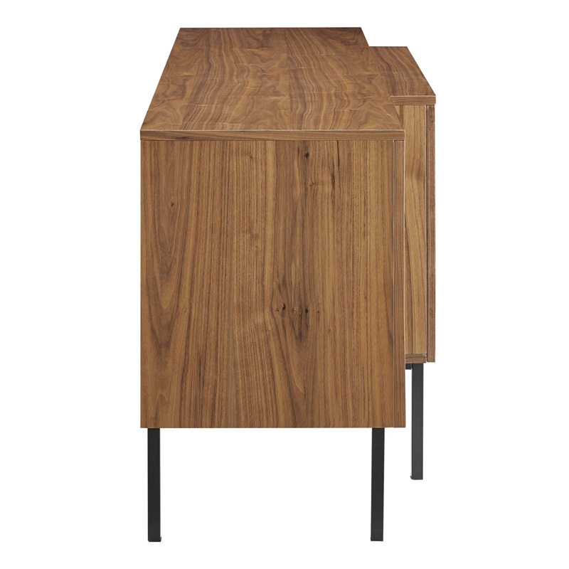 Modway Yosemite Modern MDF Wood and Iron Sideboard in Walnut