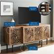 Modway Yosemite Modern MDF Wood and Iron Sideboard in Walnut