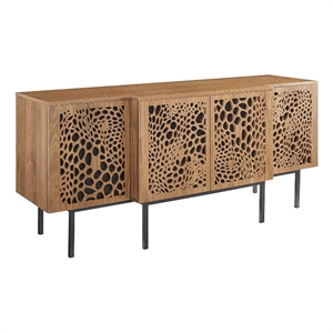 Modway Yosemite Modern MDF Wood and Iron Sideboard in Walnut
