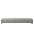 Modway Conway Wicker / Rattan Patio Chaise Lounge in Light Gray