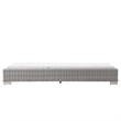 Modway Conway Wicker / Rattan Patio Chaise Lounge in Light Gray/White