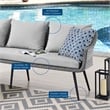 Modway Endeavor Modern Wicker / Rattan Patio Seating Set in Gray