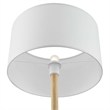 Modway Natalie 1-Light Modern Wood Tripod Floor Lamp in White/Natural