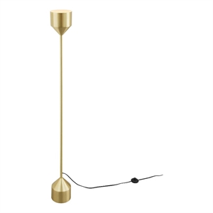 modway kara 1-light contemporary metal standing floor lamp in gold