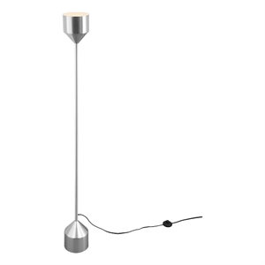 modway kara 1-light contemporary metal standing floor lamp in silver