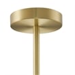 Modway Hanna 8-Light Modern Metal/Glass Chandelier in Clear & Gold