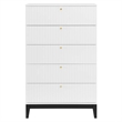 Modway Dakota Modern MDF Wood and Rubberwood Chest in White Finish
