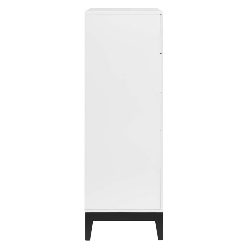 Modway Dakota Modern MDF Wood and Rubberwood Chest in White Finish
