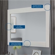 Modway Dakota Modern Style Painted MDF Wood Mirror in White Finish