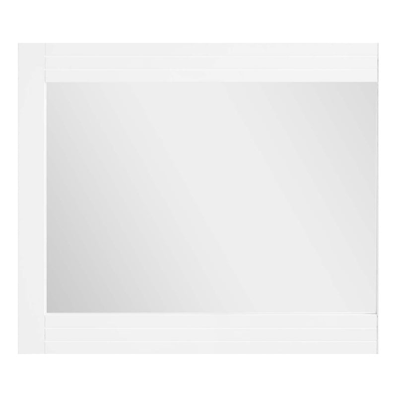 Modway Dakota Modern Style Painted MDF Wood Mirror in White Finish