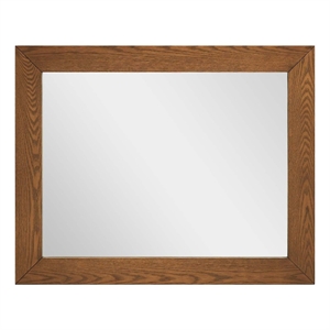 Modway Dylan Rectangular Modern MDF & Veneer Wood Mirror in Walnut