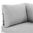 Modway Harmony Fabric Basket Weave Patio Corner Chair in Taupe/Gray
